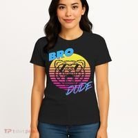 Bro Dude High Energy Retro Wave Frat Party Animal 80s Jock Women's T-Shirt thumb 4