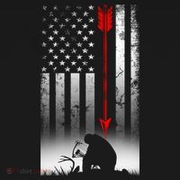 Bow Deer Hunting American Flag Gift For Bow Hunting Gift Women's Hoodie thumb 2