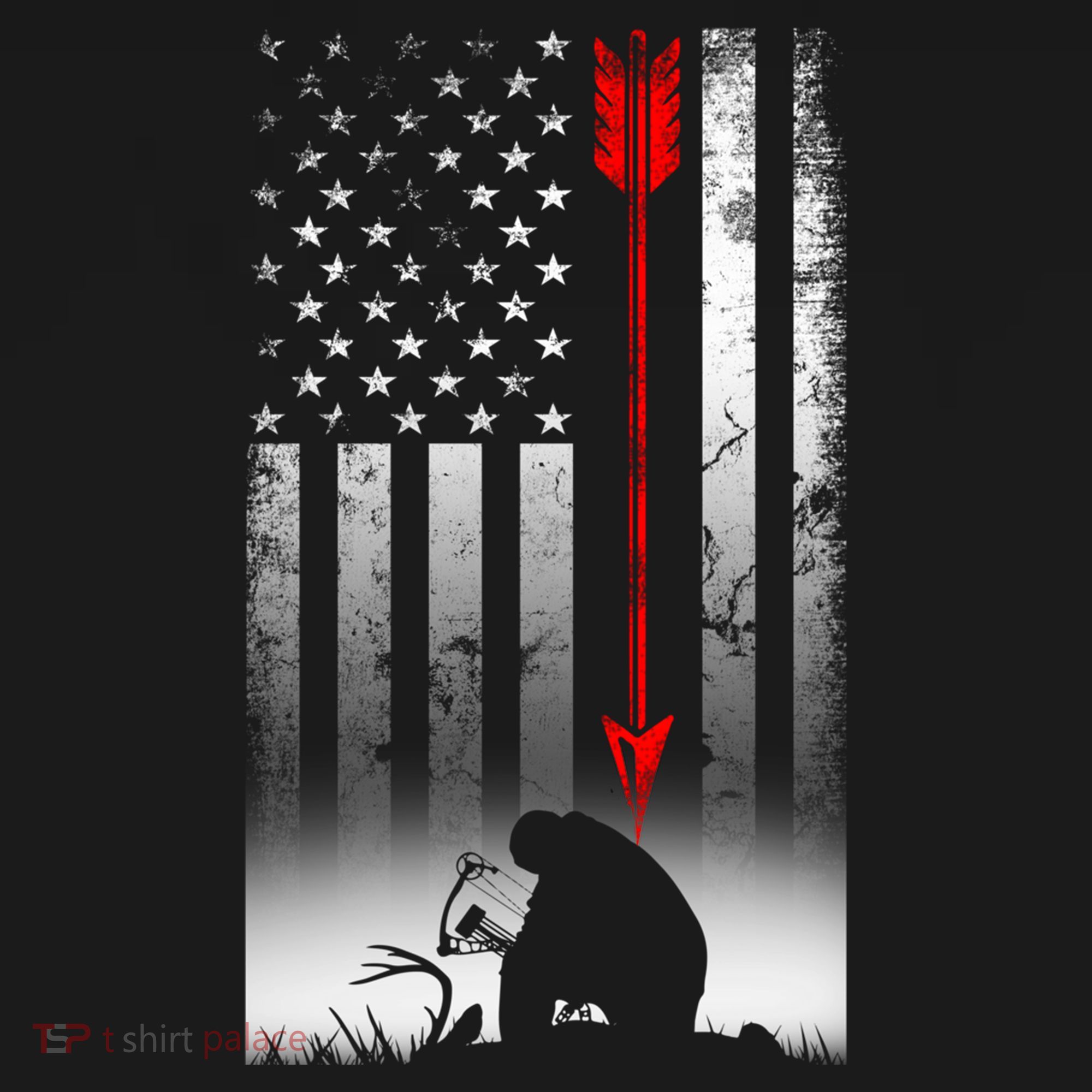 Bow Deer Hunting American Flag Gift For Bow Hunting Gift Women's Hoodie