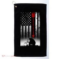 Bow Deer Hunting American Flag Gift For Bow Hunting Gift Golf Towel thumb 0