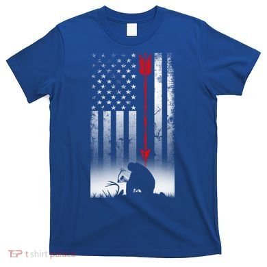 Bow Deer Hunting American Flag Gift For Bow Hunting Gift T-Shirt