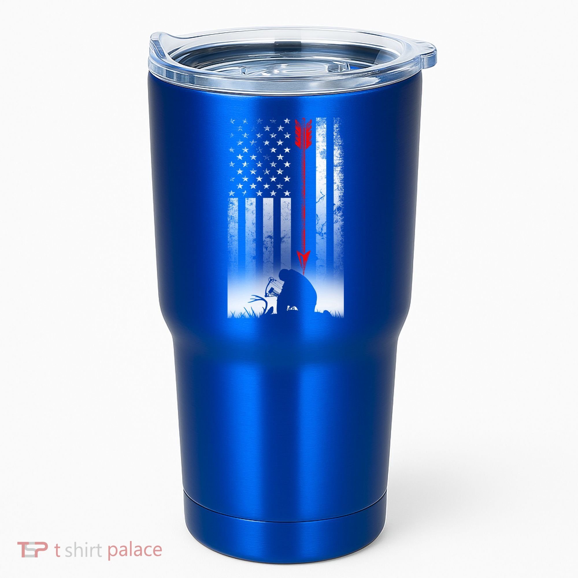 Bow Deer Hunting American Flag Gift For Bow Hunting Gift Tumbler