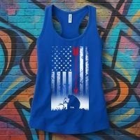 Bow Deer Hunting American Flag Gift For Bow Hunting Gift Women's Tank Top thumb 3