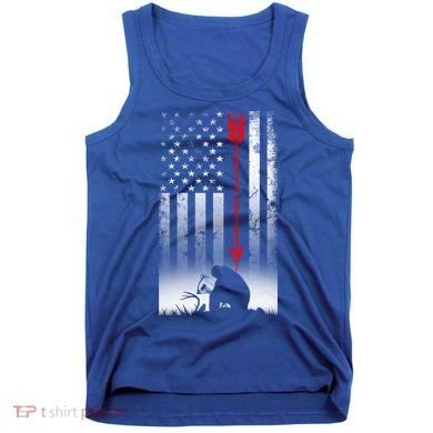 Bow Deer Hunting American Flag Gift For Bow Hunting Gift Tank Top