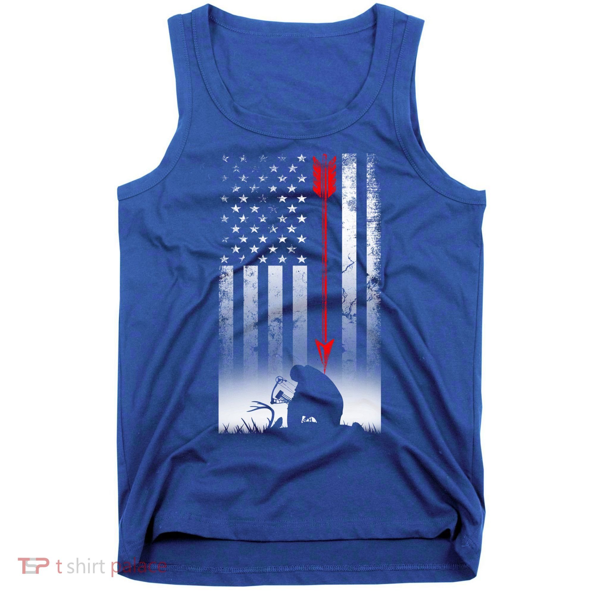 Bow Deer Hunting American Flag Gift For Bow Hunting Gift Tank Top