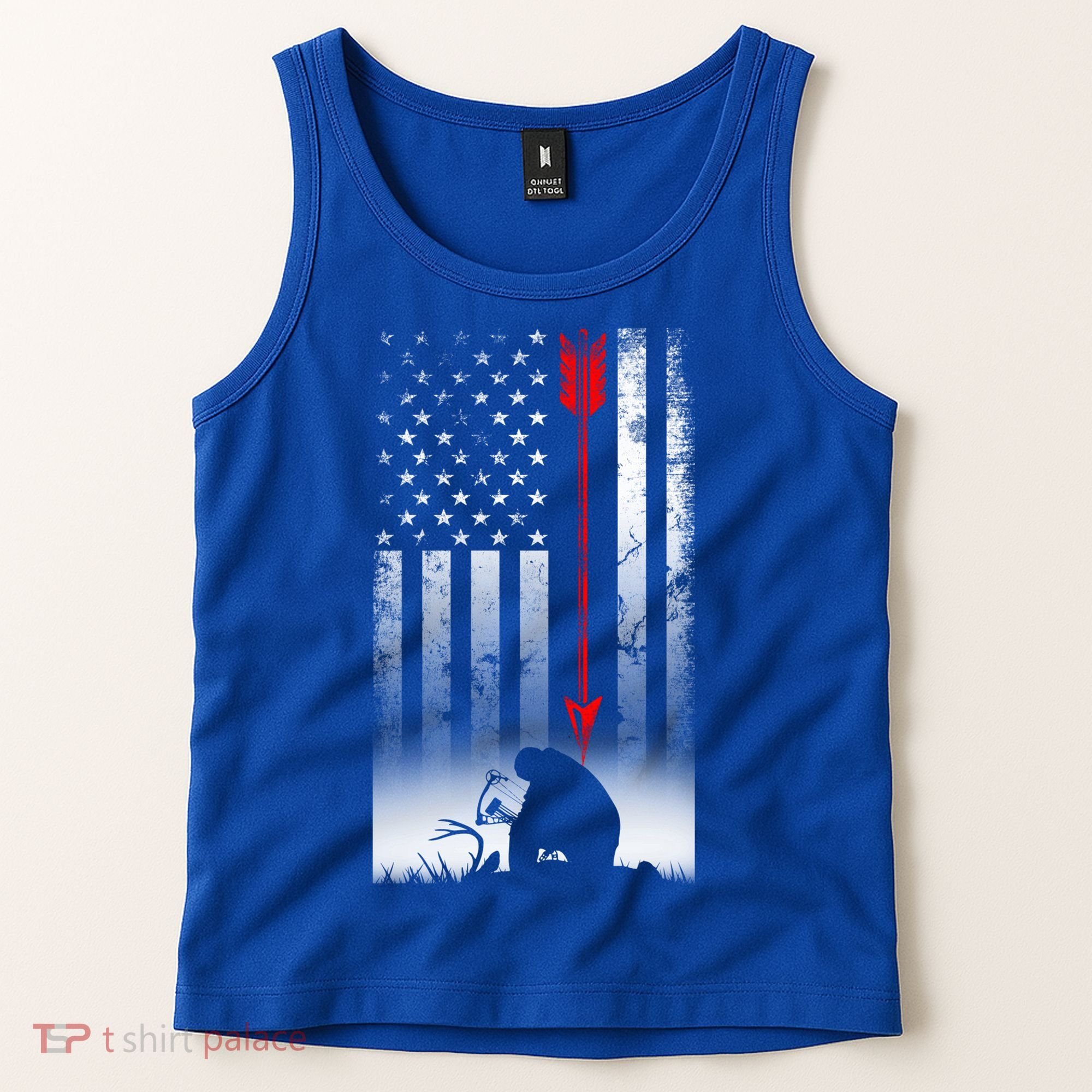 Bow Deer Hunting American Flag Gift For Bow Hunting Gift Tank Top