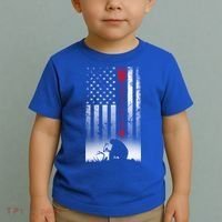 Bow Deer Hunting American Flag Gift For Bow Hunting Gift Toddler T-Shirt thumb 2