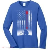 Bow Deer Hunting American Flag Gift For Bow Hunting Gift Women's Long Sleeve Shirt thumb 0