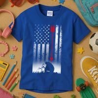 Bow Deer Hunting American Flag Gift For Bow Hunting Gift Kids T-Shirt thumb 3