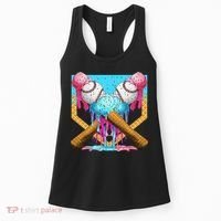 Baseball Drip Home Plate Ice Cream Sport Players  Fans Women's Tank Top thumb 0