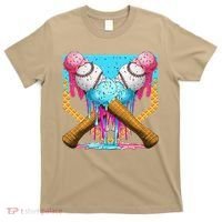 Baseball Drip Home Plate Ice Cream Sport Players  Fans T-Shirt thumb 0