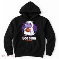 Boo Deng Halloween Costume Cute Baby Hippo Moo Deng Funny Hoodie thumb 0