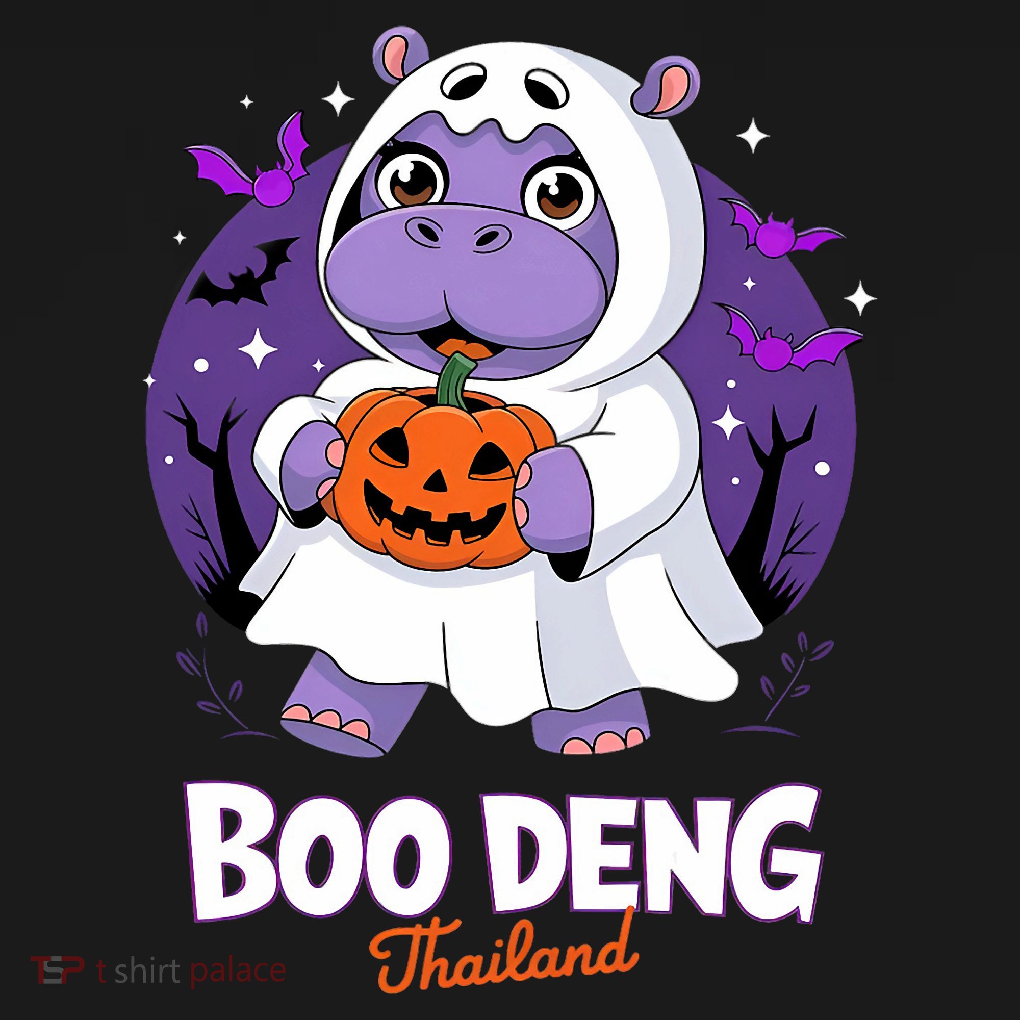 Boo Deng Halloween Costume Cute Baby Hippo Moo Deng Funny Hoodie