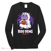 Boo Deng Halloween Costume Cute Baby Hippo Moo Deng Funny Long Sleeve Shirt thumb 0