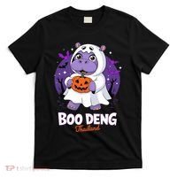 Boo Deng Halloween Costume Cute Baby Hippo Moo Deng Funny T-Shirt thumb 0