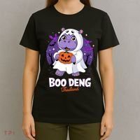 Boo Deng Halloween Costume Cute Baby Hippo Moo Deng Funny T-Shirt thumb 4