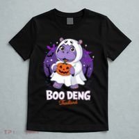 Boo Deng Halloween Costume Cute Baby Hippo Moo Deng Funny T-Shirt thumb 5