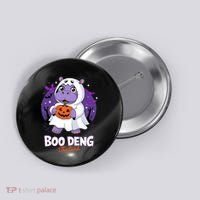 Boo Deng Halloween Costume Cute Baby Hippo Moo Deng Funny Button thumb 0