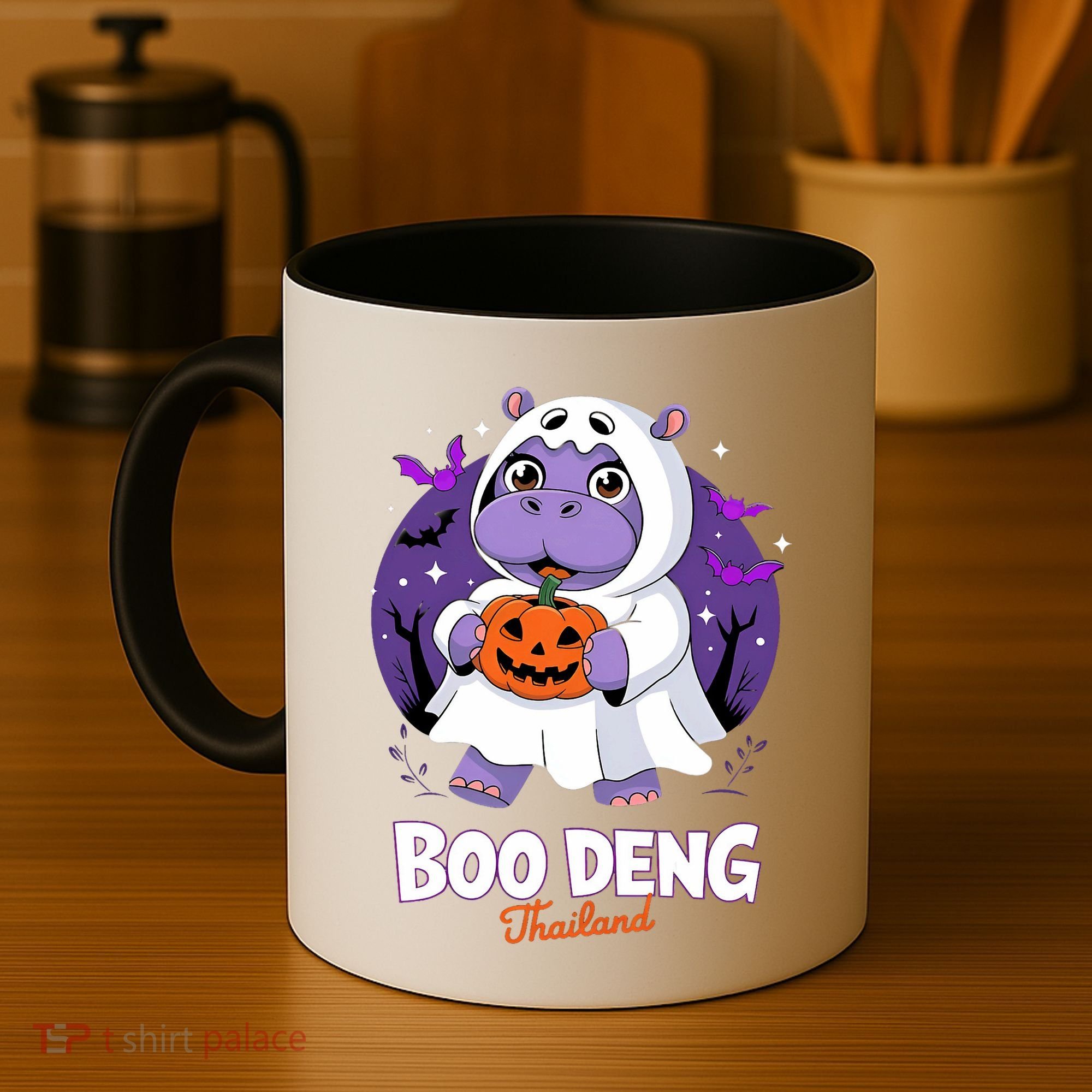Boo Deng Halloween Costume Cute Baby Hippo Moo Deng Funny Coffee Mug