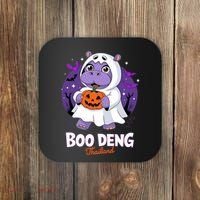 Boo Deng Halloween Costume Cute Baby Hippo Moo Deng Funny Coaster thumb 0