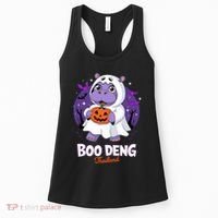 Boo Deng Halloween Costume Cute Baby Hippo Moo Deng Funny Women's Tank Top thumb 0