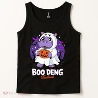 Boo Deng Halloween Costume Cute Baby Hippo Moo Deng Funny Tank Top thumb 2