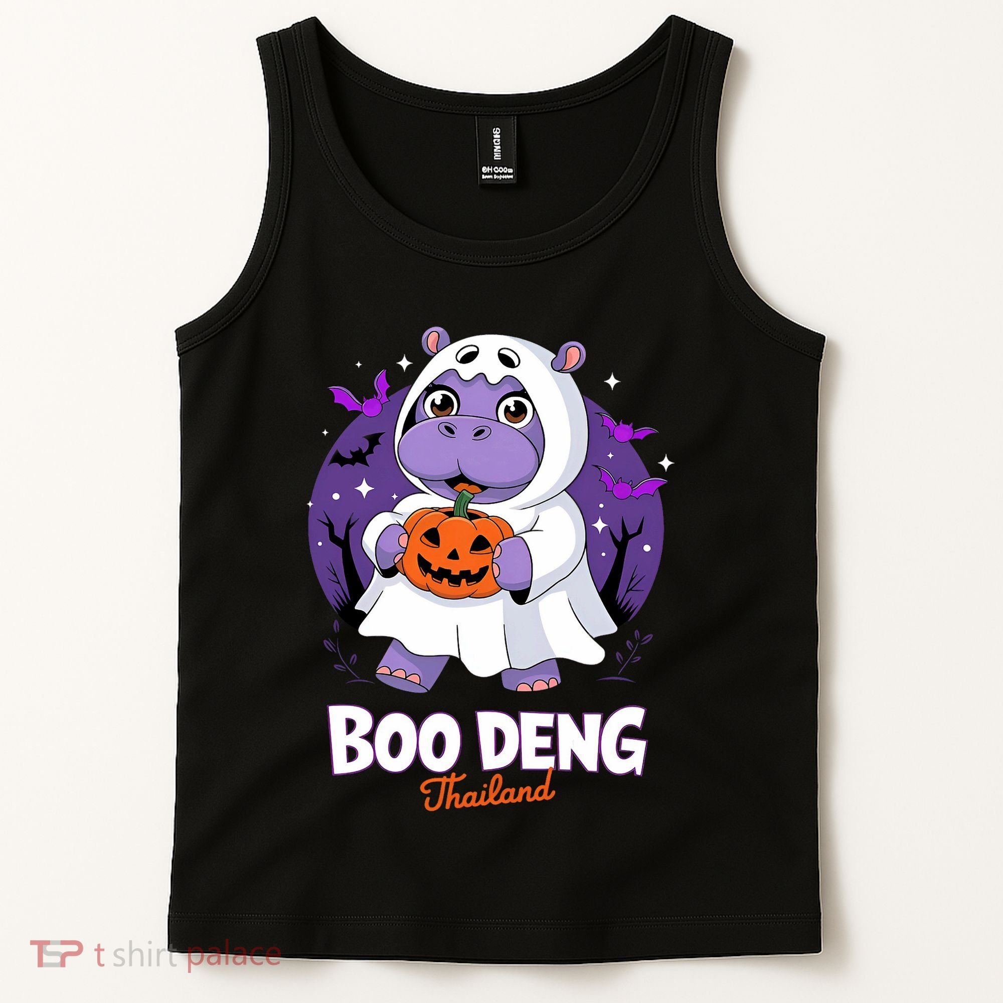 Boo Deng Halloween Costume Cute Baby Hippo Moo Deng Funny Tank Top