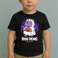Boo Deng Halloween Costume Cute Baby Hippo Moo Deng Funny Toddler T-Shirt thumb 2