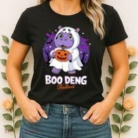 Boo Deng Halloween Costume Cute Baby Hippo Moo Deng Funny Women's T-Shirt thumb 2