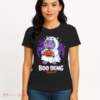 Boo Deng Halloween Costume Cute Baby Hippo Moo Deng Funny Women's T-Shirt thumb 4