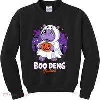 Boo Deng Halloween Costume Cute Baby Hippo Moo Deng Funny Kids Sweatshirt thumb 0