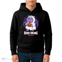 Boo Deng Halloween Costume Cute Baby Hippo Moo Deng Funny Kids Hoodie thumb 4