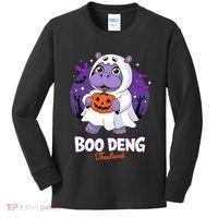 Boo Deng Halloween Costume Cute Baby Hippo Moo Deng Funny Kids Long Sleeve Shirt thumb 0