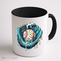 Baseball Drip Home Plate Ice Cream Respect The Drip Coffee Mug thumb 1