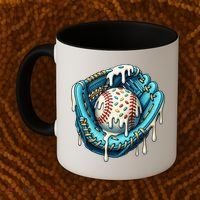 Baseball Drip Home Plate Ice Cream Respect The Drip Coffee Mug thumb 2