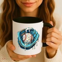 Baseball Drip Home Plate Ice Cream Respect The Drip Coffee Mug thumb 3