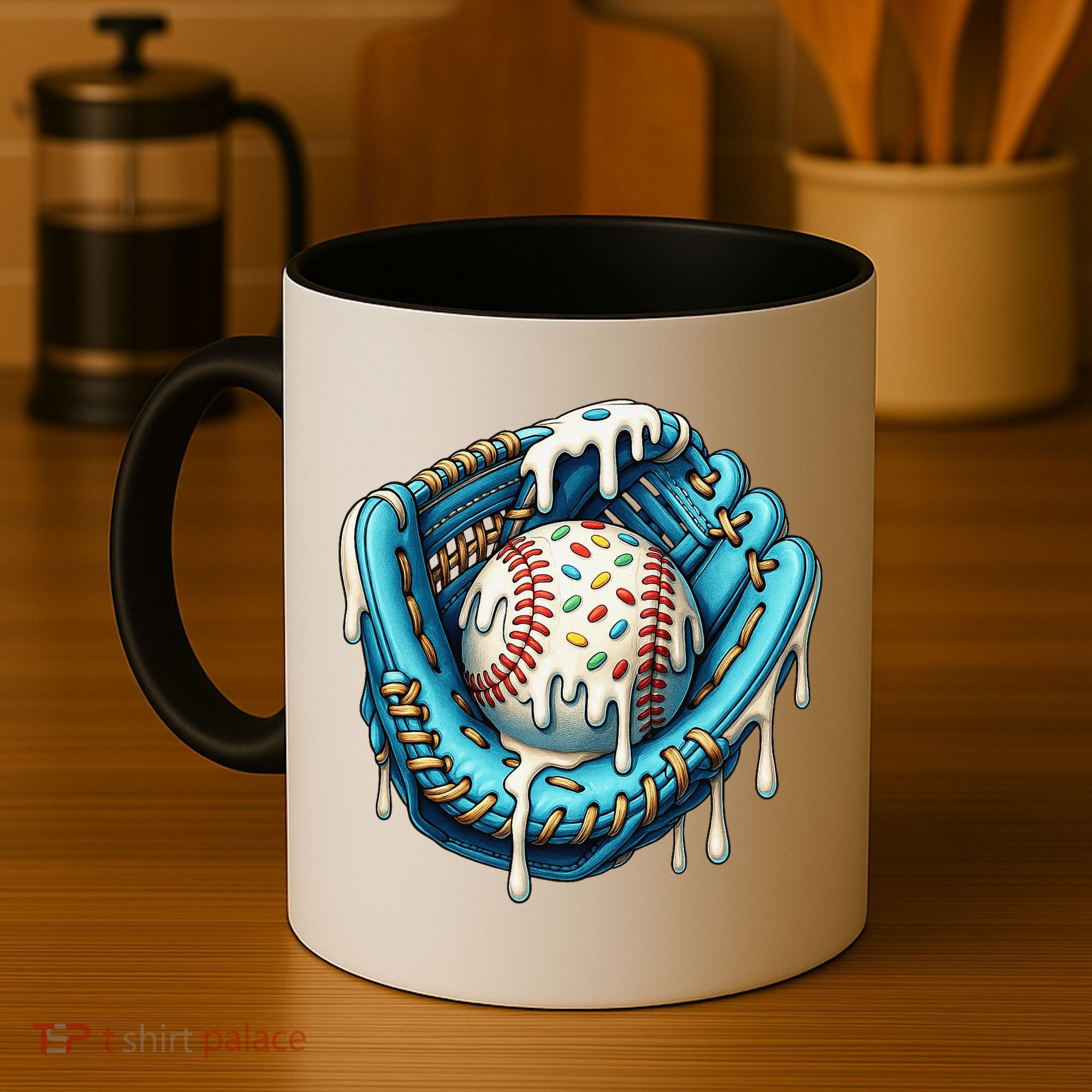 Baseball Drip Home Plate Ice Cream Respect The Drip Coffee Mug
