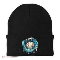 Baseball Drip Home Plate Ice Cream Respect The Drip Beanie thumb 0