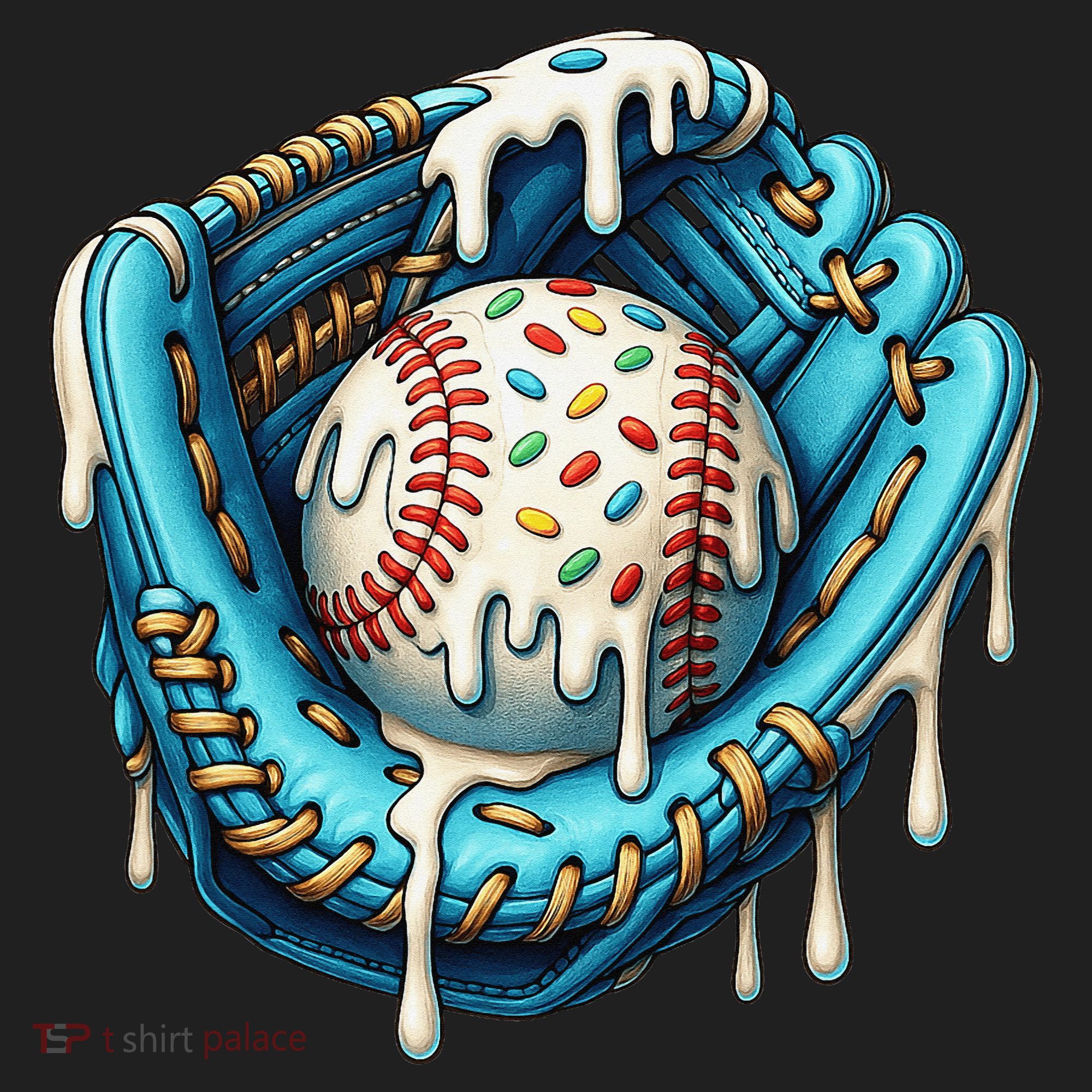 Baseball Drip Home Plate Ice Cream Respect The Drip Beanie