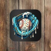 Baseball Drip Home Plate Ice Cream Respect The Drip Coaster thumb 0