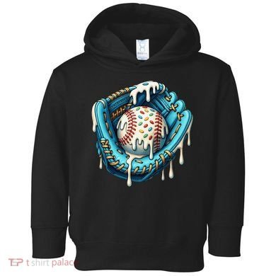 Baseball Drip Home Plate Ice Cream Respect The Drip Toddler Hoodie