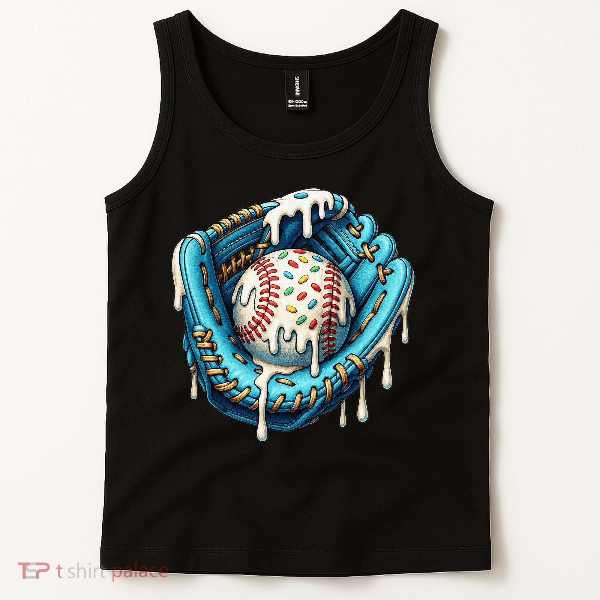 Baseball Drip Home Plate Ice Cream Respect The Drip Tank Top