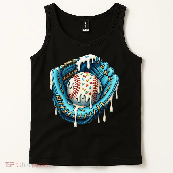 Baseball Drip Home Plate Ice Cream Respect The Drip Tank Top
