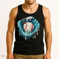 Baseball Drip Home Plate Ice Cream Respect The Drip Tank Top thumb 3