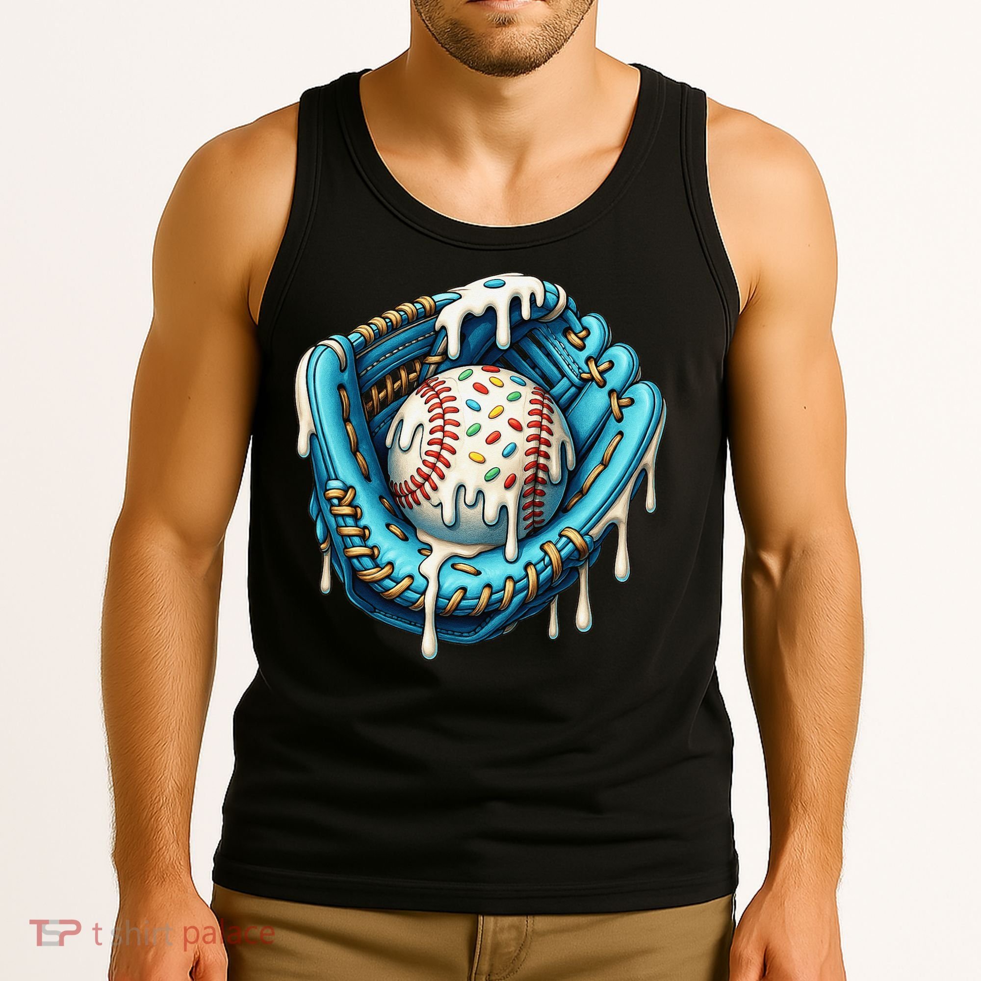 Baseball Drip Home Plate Ice Cream Respect The Drip Tank Top