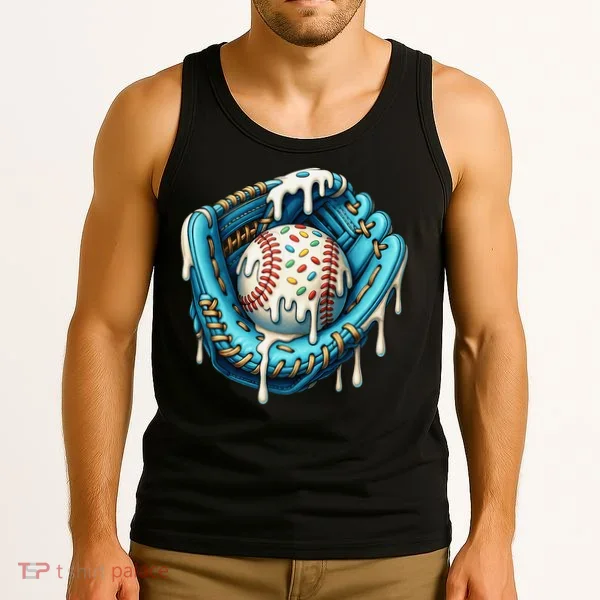 Baseball Drip Home Plate Ice Cream Respect The Drip Tank Top