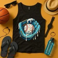 Baseball Drip Home Plate Ice Cream Respect The Drip Tank Top thumb 4