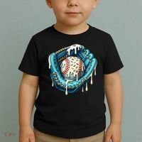 Baseball Drip Home Plate Ice Cream Respect The Drip Toddler T-Shirt thumb 2