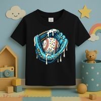 Baseball Drip Home Plate Ice Cream Respect The Drip Toddler T-Shirt thumb 3