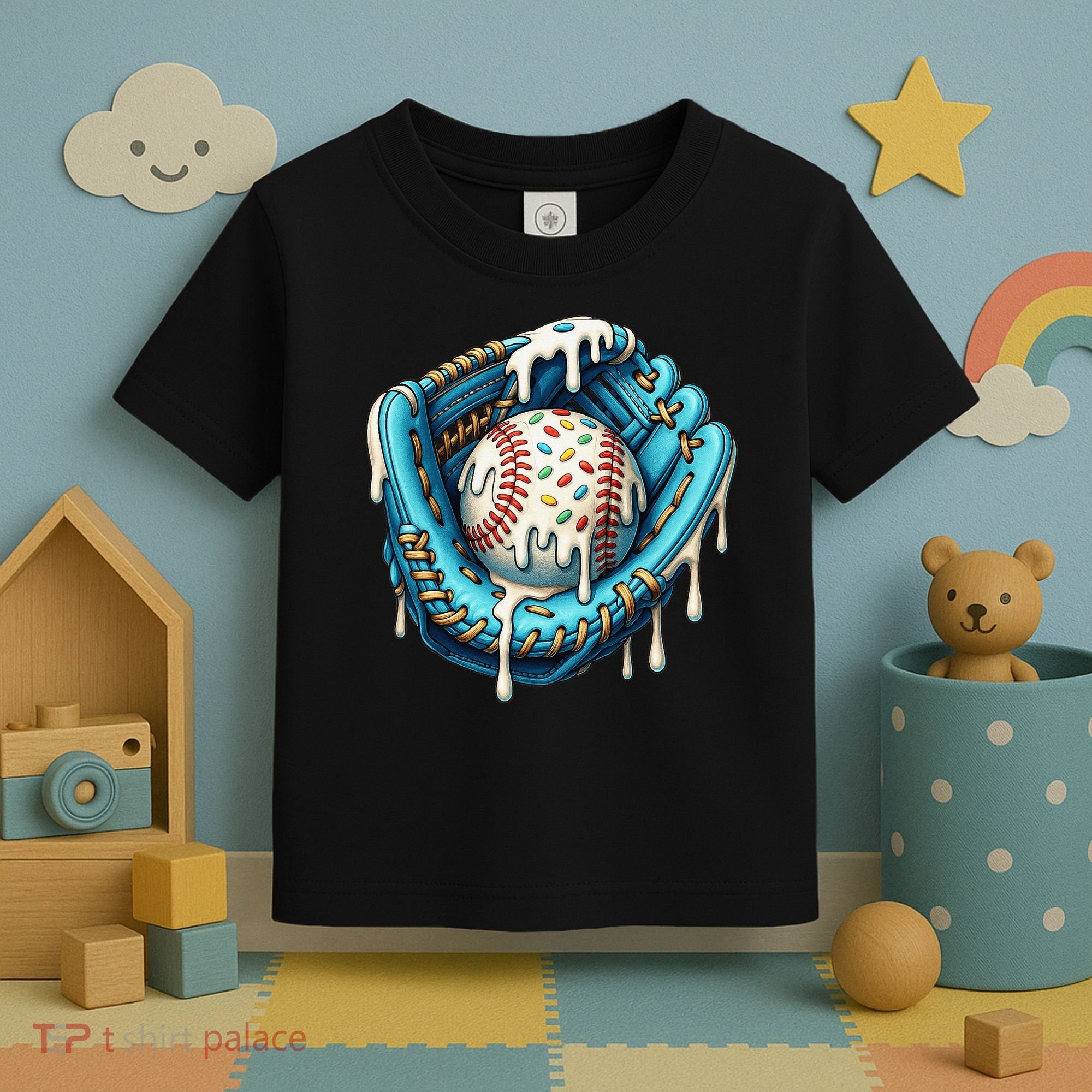Baseball Drip Home Plate Ice Cream Respect The Drip Toddler T-Shirt